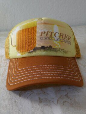 The Mountain "Take a Pitcher It will Last Longer" Mesh Trucker Cap Hat OSFM